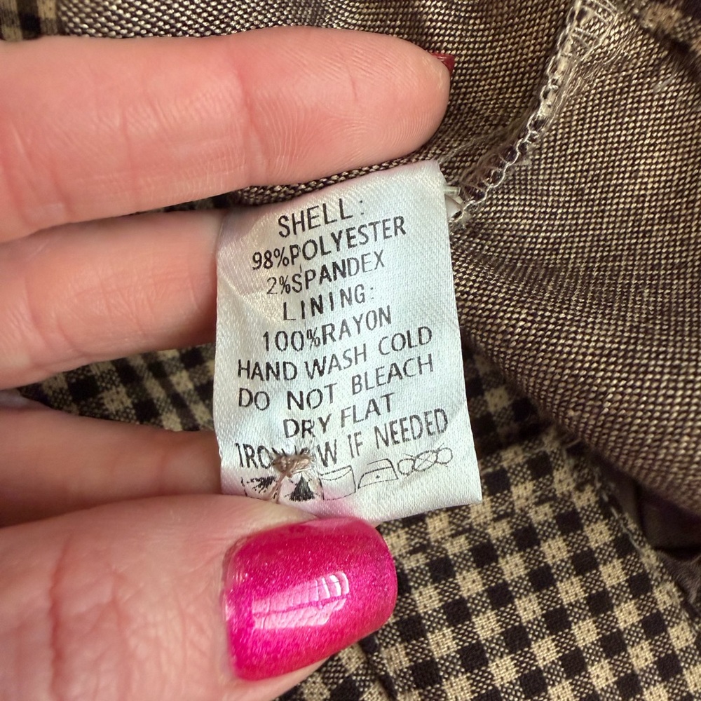 Altar’d State Gingham Brown and Cream Pants - Picture 8 of 8